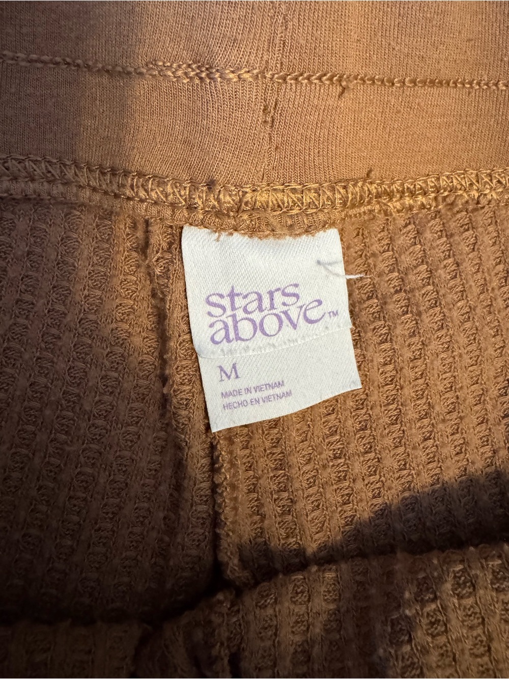Stars Above Brown Waffle Knit Flare Sweatpants - Picture 3 of 3
